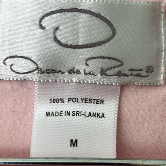 Oscar de la Renta Pajamas 2 Piece Set Pink Sz M Vintage Fleece Lounge Floral. - Picture 3 of 13